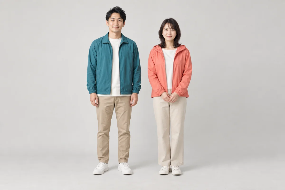 同じ成人男女をリアル映画風で描いたキャラクター見本